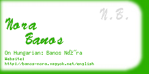 nora banos business card